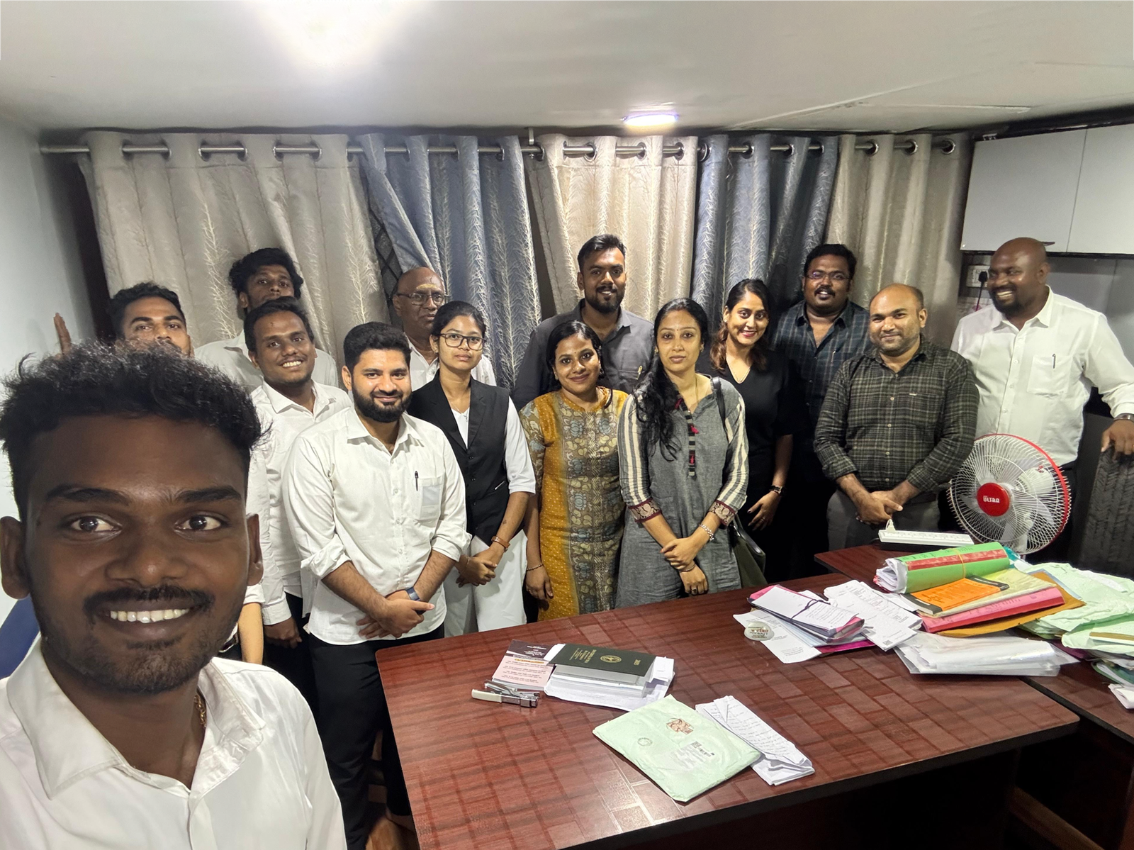 Advocate I. Calvin Jones with advocates and legal professionals at a Monthly Academic Session
